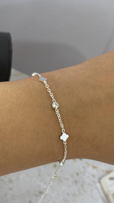 Pulsera Trebol y Cubic AB