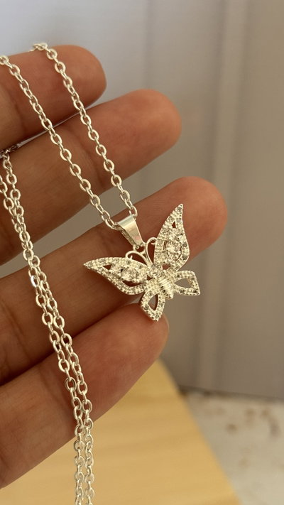 Conjunto Mariposa Con Cubic Cristal AB