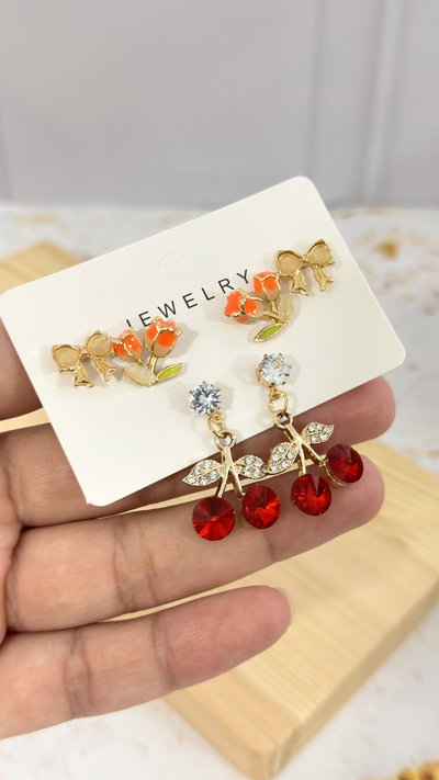 Set de Aros (puede variar color de moño)