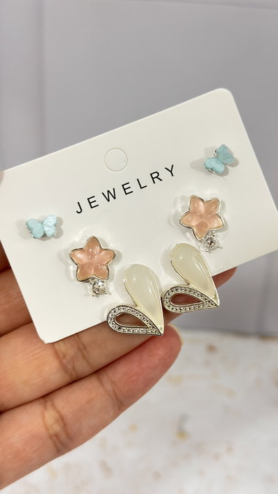 Set de Aros Plateado