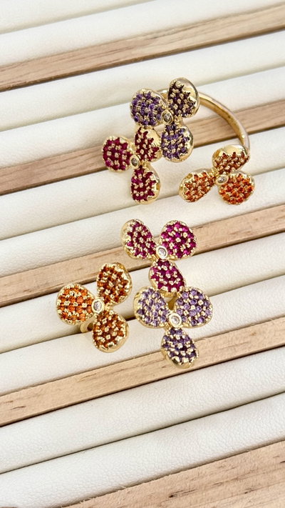 Anillo Flores con Micropave 