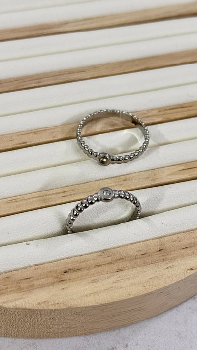 Anillo Circulo Con Micropave AQ