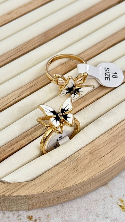 Anillo Maripositas Giratorio 