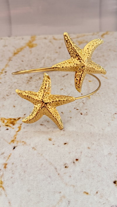 Brazalete Estrellas de Mar Dorado