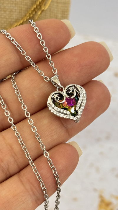 Collar Corazón Tornasol AQ