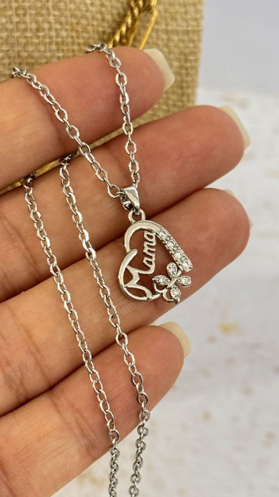 Collar Corazón Mamá AQ