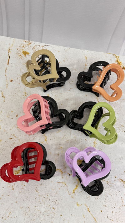 Broches Corazón x2 (Colores Surtidos)