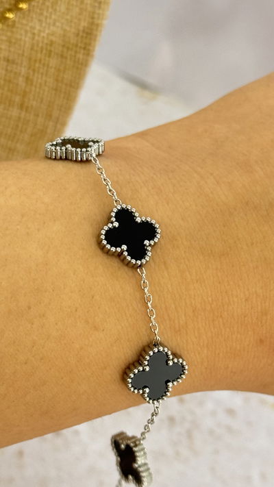 Pulsera Trébol Negro AQ