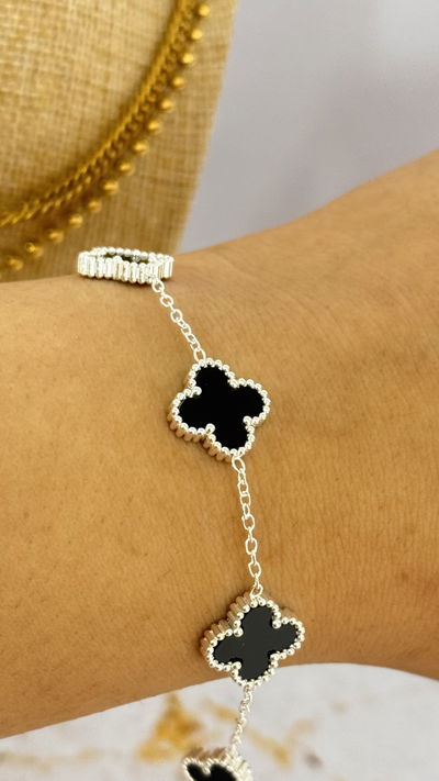 Pulsera Trébol Negro AB