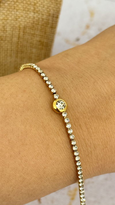Pulsera Strass y Cubic AD