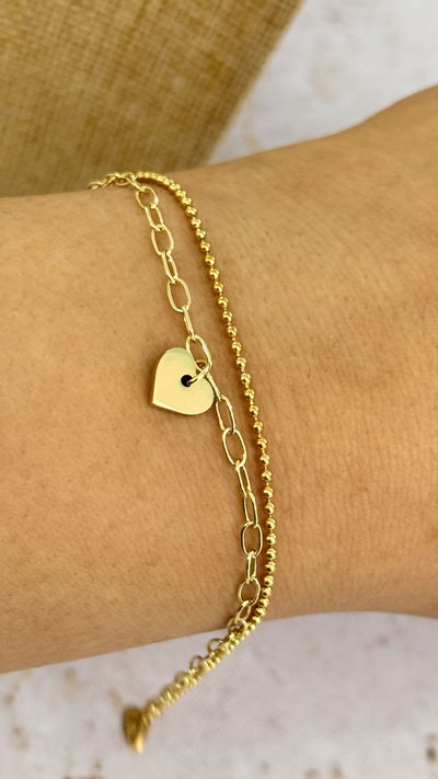 Pulsera Doble Corazón AD
