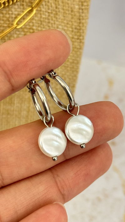 Argollas con Perla AQ