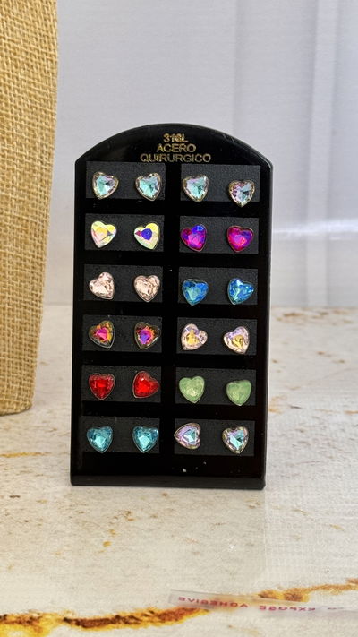 Aros Corazón Cubic x Par AQ (Surtido)