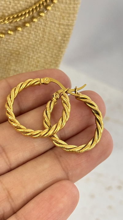 Argollas Labradas AD 25MM