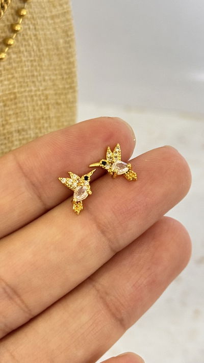 Aros Colibrí Cubic Cristal AD