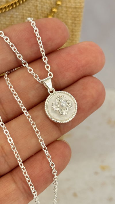 Collar Dije Giratorio Flor AB