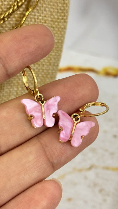 Aros Mariposa Rosa 2 AD