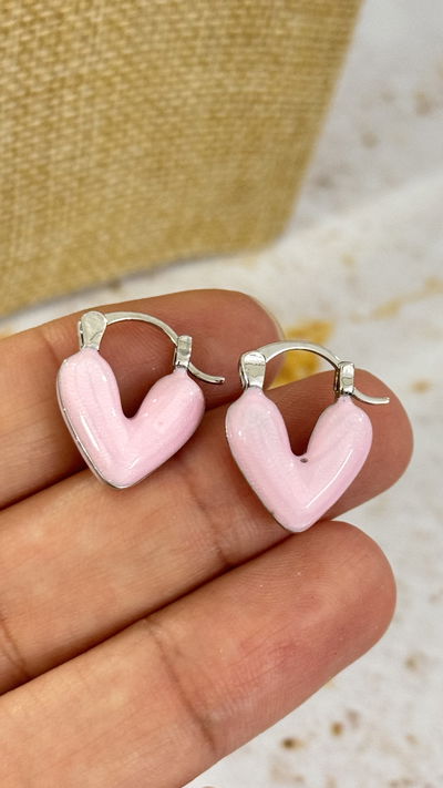 Aros Corazon Rosa AQ