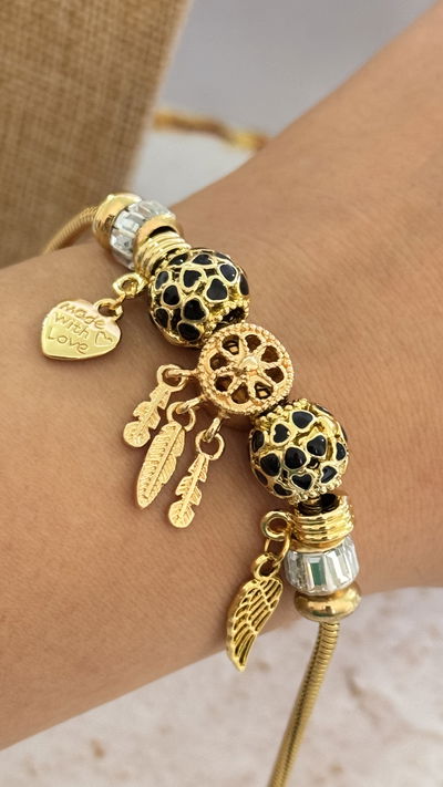 Pulsera Charms Pluma AD