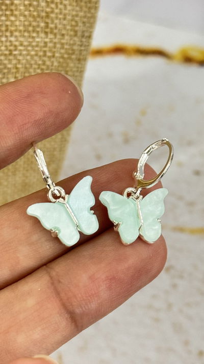 Aros Mariposa Verde Agua AB