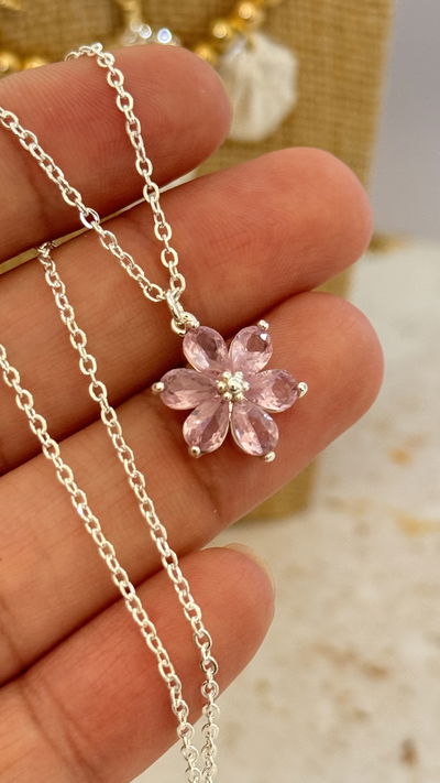 Collar Flor Rosa AB