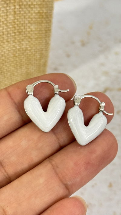 Aros Corazon Blanco AQ