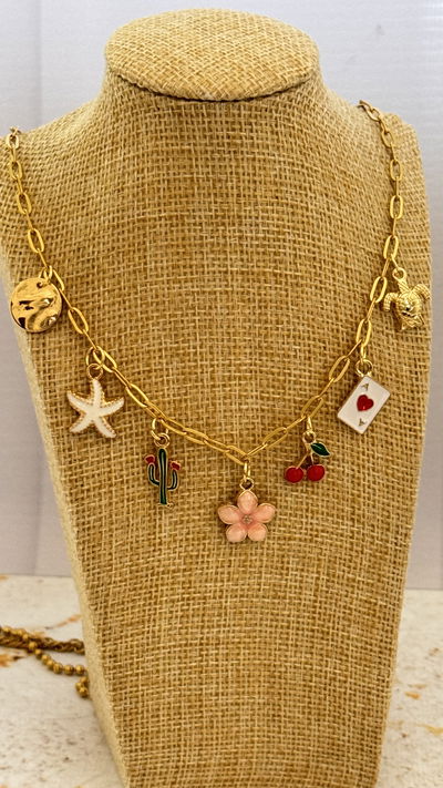 Collar Flor Rosa AD
