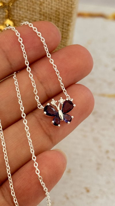 Collar Mariposa Lila AB