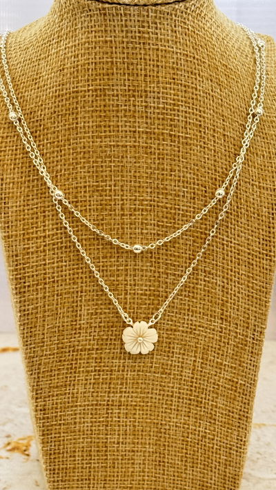 Collar Doble Flor AB