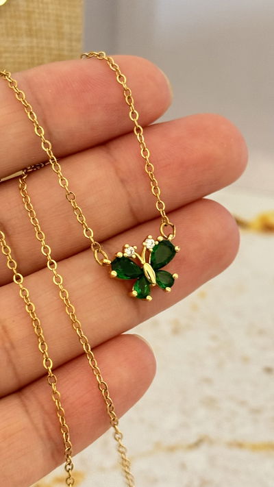 Collar Mariposa Verde AD