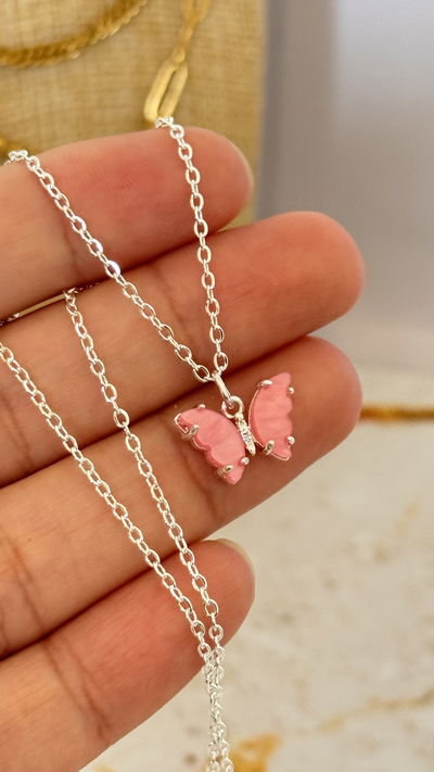 Collar Mariposa Rosa 2 AB