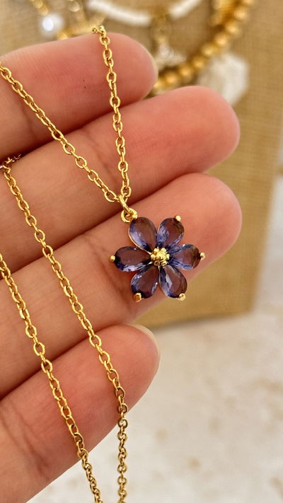 Collar Flor Lila AD