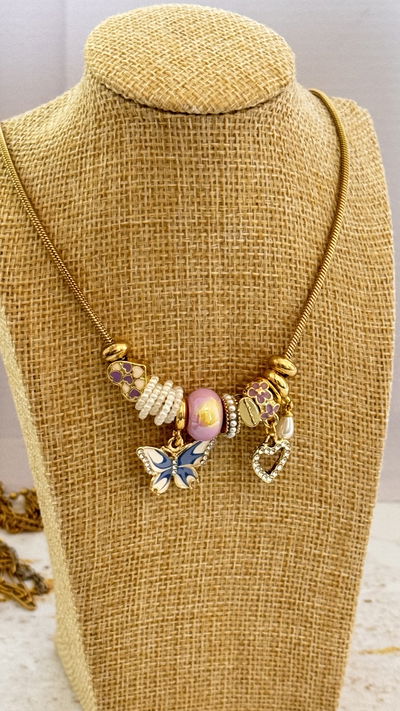 Collar Charms Mariposa AD