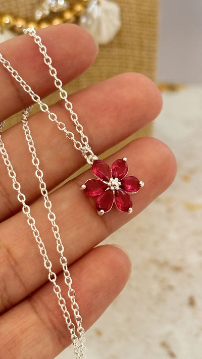 Collar Flor Fucsia AB