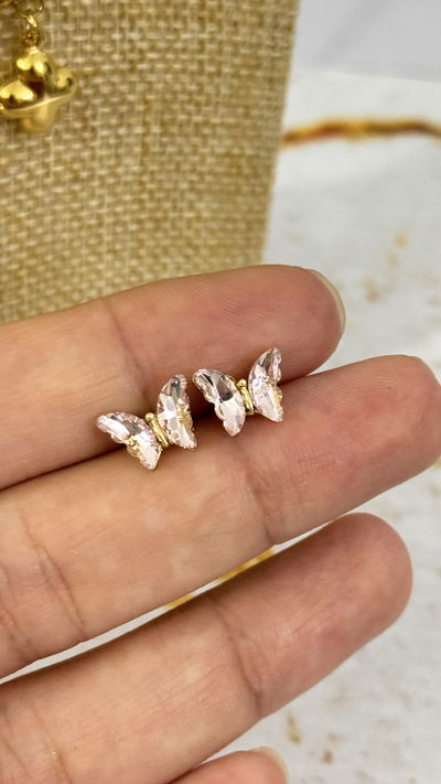 Aros Mariposa Rosa AD