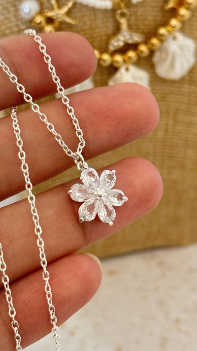 Collar Flor Cristal AB