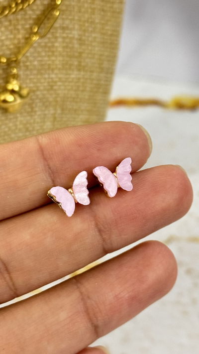 Aros Mariposa Lila AD