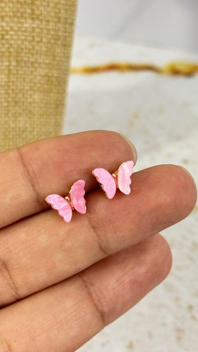 Aros Mariposa Fucsia AD