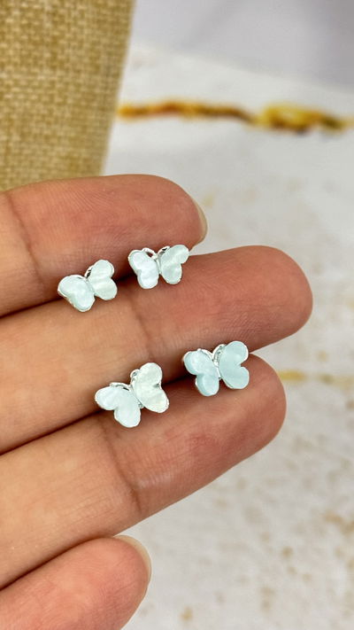 Aros Mariposa Celeste AQ