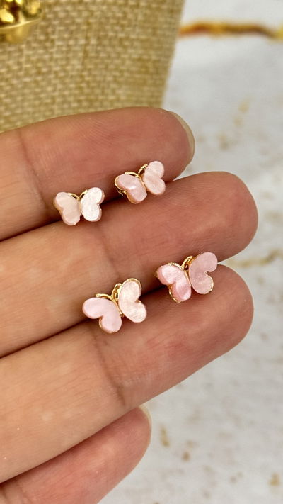 Aros Mariposa Rosa AD