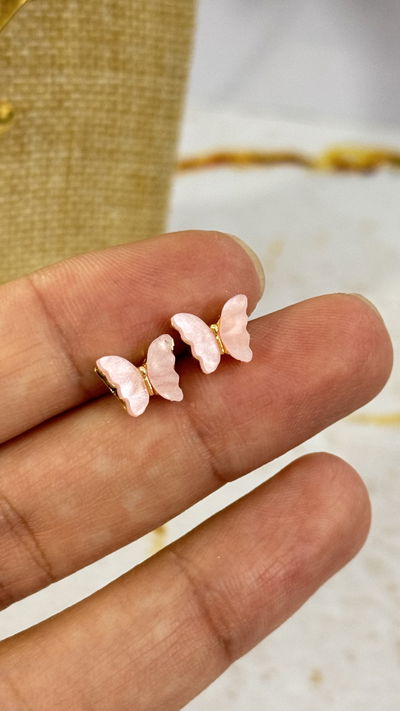 Aros Mariposa Rosa AD
