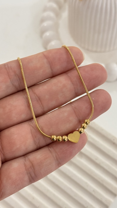 Collar Corazon Y Pelotitas AD