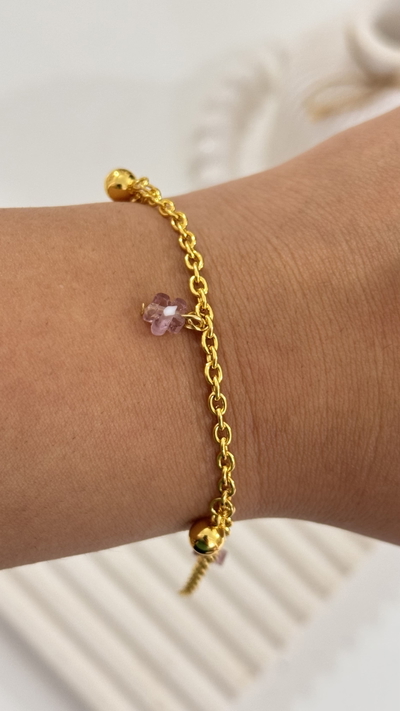 Pulsera Flor Lila AD