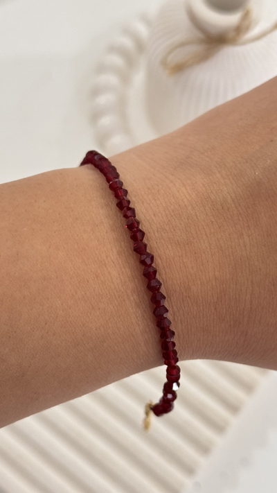 Pulsera Cristal Bordo AD