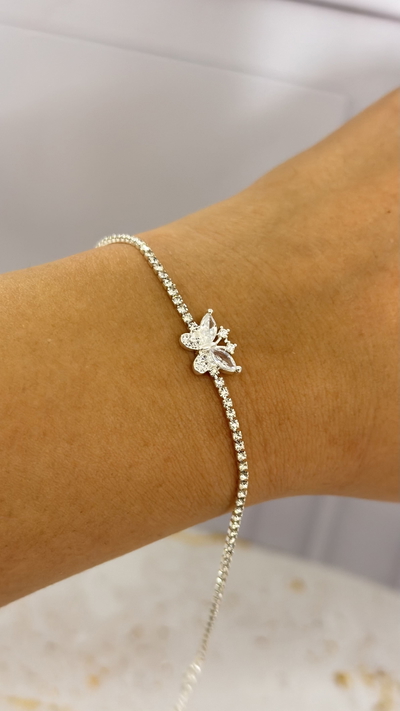 Pulsera Mariposa Cubic Y Strass AB
