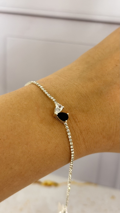 Pulsera Corazon Cubic Y Strass AB