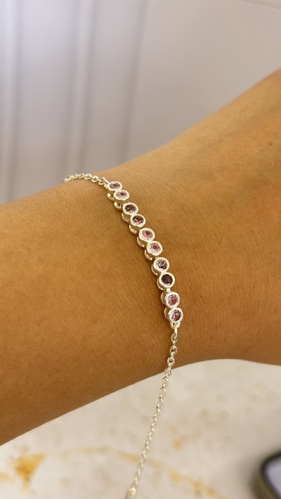 Pulsera Cubic Rosa AB