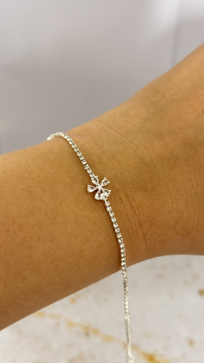 Pulsera Flor Cubic Y Strass AB
