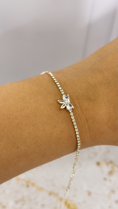 Pulsera Moño Cubic Y Strass AB