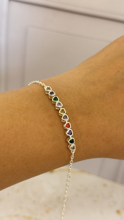 Pulsera Corazon Cubic Multicolor AB